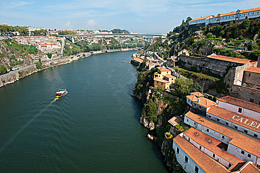 航拍,俯视,杜罗河,欧洲,河,波尔图,世界遗产,葡萄牙