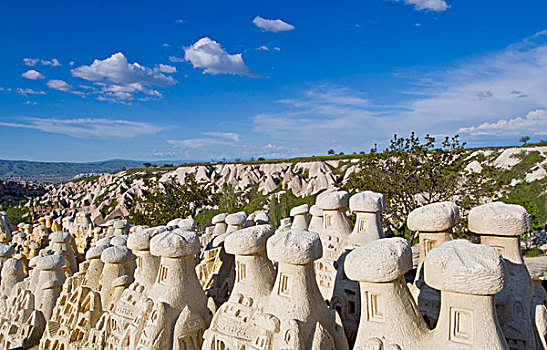 怪岩柱,独特,风景,靠近,卡帕多西亚,中安那托利亚,省,土耳其