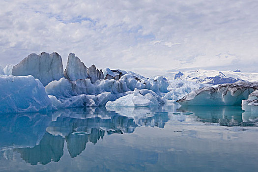 冰山,景色,结冰,湖,冰岛,欧洲