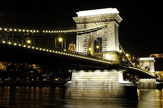 链索桥,布达佩斯,匈牙利,东欧