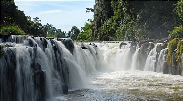 瀑布,南方,老挝