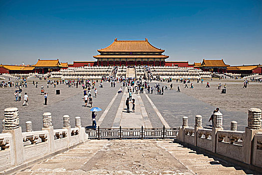 一堆,正面,故宫,北京,中国,亚洲