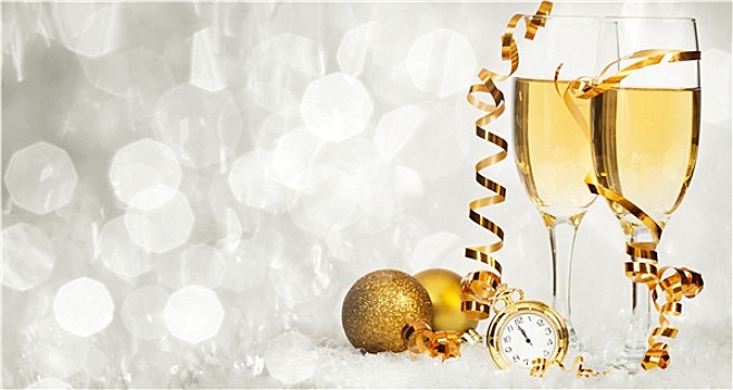 香槟,假日,圣诞装饰