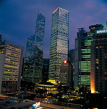 香港回归十周年图片展览中环夜景
