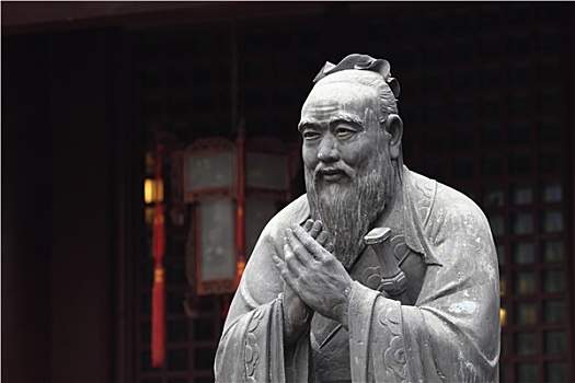 孔子,雕塑,中国