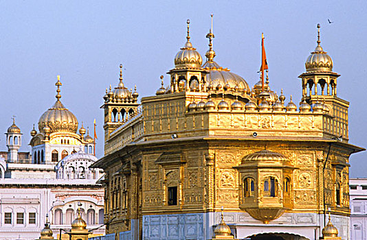 金色,庙宇,重要,神圣,地点,锡克教徒,阿姆利则,旁遮普,印度,亚洲
