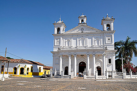 广场,教堂,萨尔瓦多,中美洲