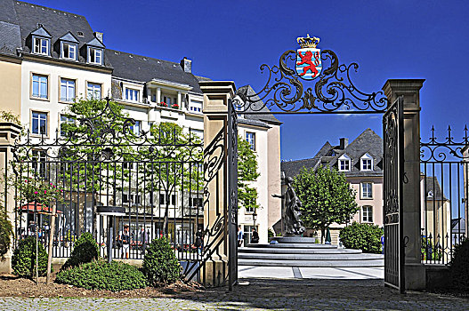 盾徽,卢森堡,入口,大门,外国