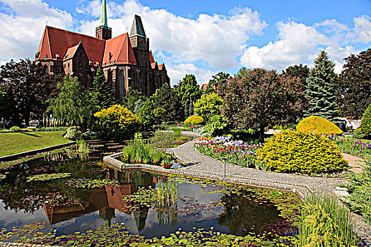 波兰,弗罗茨瓦夫,教堂,植物园