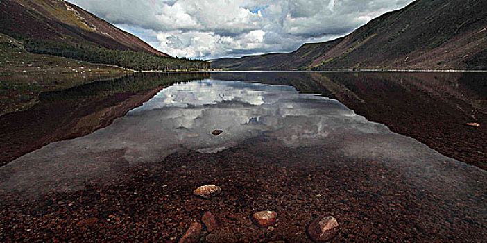 苏格兰,阿伯丁,湖,全景,凯恩戈姆国家公园