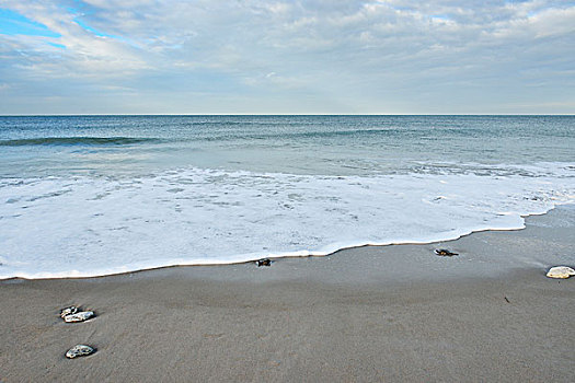 海浪,沙滩,退潮,赫尔戈兰岛,德国
