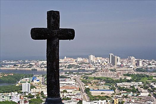 十字架,俯视,卡塔赫纳,哥伦比亚