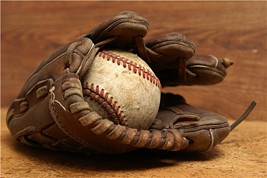 旧式,手套,棒球