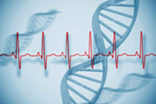 蓝色,医疗,背景,基因,心电图