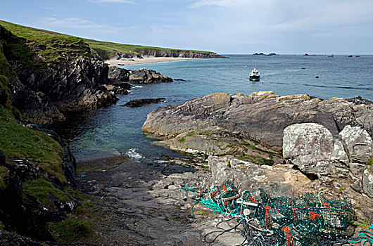 捕虾笼,岛屿,斯莱角,丁格尔半岛,凯瑞郡,爱尔兰