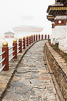 道路,佛塔,靠近,廷布,不丹
