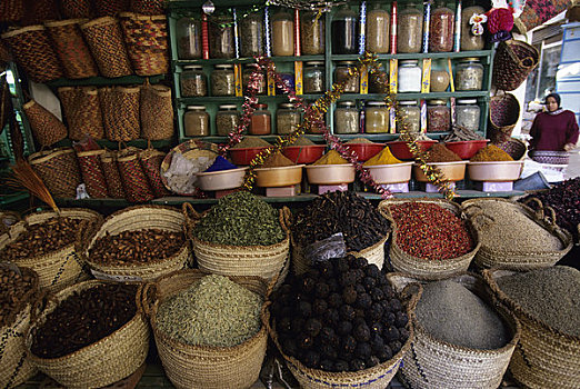 埃及,阿斯旺,集市,调味品,出售,辣椒