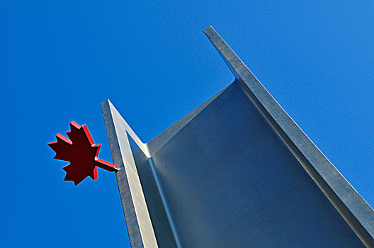 纪念建筑,加拿大,枫树,叶子,交谈,港口,蒙特利尔,魁北克,北美