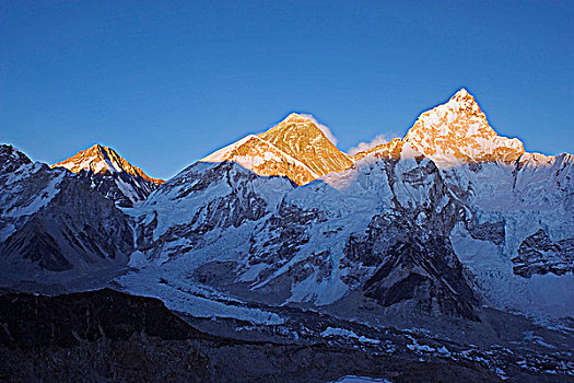 亚洲,尼泊尔,喜马拉雅山,萨加玛塔国家公园,珠穆朗玛峰,区域,世界遗产,日落