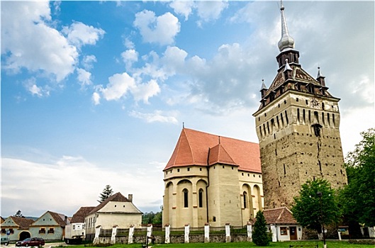 福音派,教堂,乡村,罗马尼亚