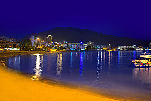 海滩,夜景,特内里费岛