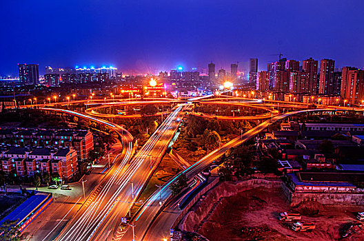 蚌埠夜景-胜利路立交桥
