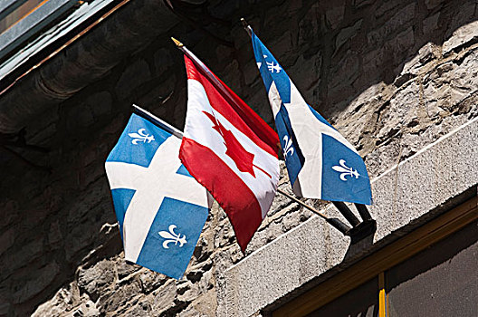 魁北克城,魁北克,加拿大,旗帜