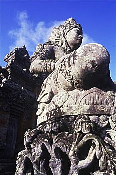 仰视,雕塑,正面,庙宇,巴厘岛,印度尼西亚