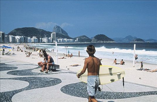 里约热内卢,科巴卡巴纳,海滩,计划,喜爱