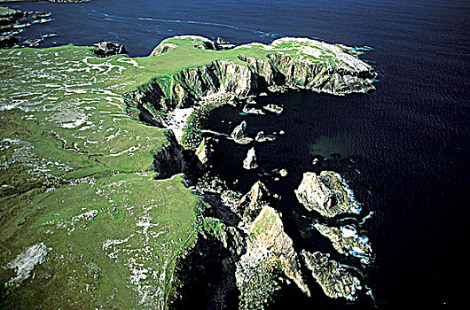 苏格兰,赫布里底群岛,西部,航拍