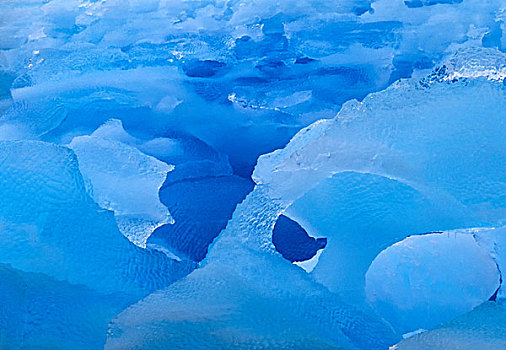 南极半岛,阿根廷,岛屿,蓝色,冰山,特写