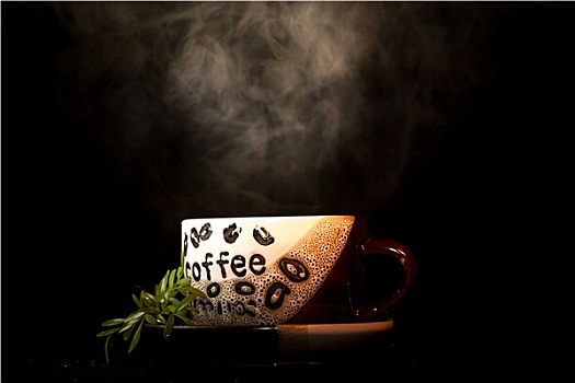 蒸汽,热,咖啡杯