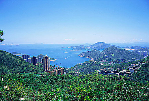 全景,香港,南