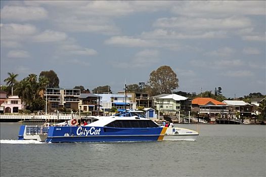 布理斯班河,渡轮,昆士兰,澳大利亚