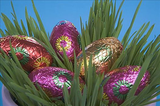 巧克力,复活节彩蛋,隐藏,草丛