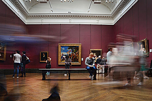 室内,国家美术馆,伦敦,英格兰,英国