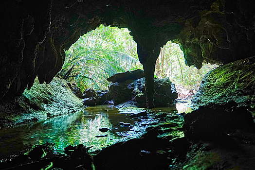 洞穴,岛屿,冲绳,日本