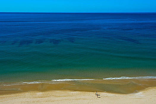 空,沙滩,阿尔加维海岸,靠近,阿尔加维,葡萄牙,欧洲