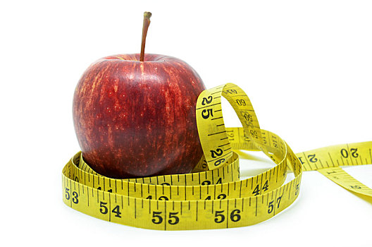 红苹果,测量,带子