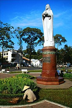圣母玛利亚,雕塑,胡志明市,西贡,越南