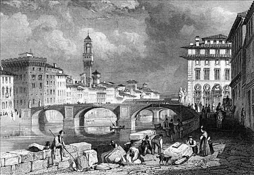 佛罗伦萨,意大利,19世纪