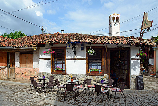 小,餐馆,老城,阿尔巴尼亚,欧洲