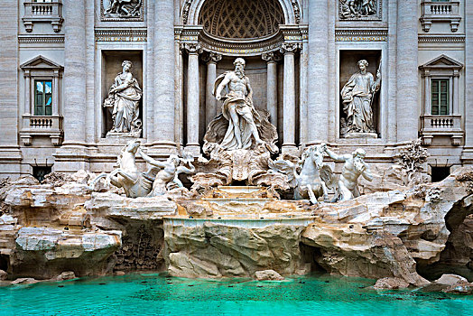 喷泉,罗马,欧洲,意大利,拉齐奥