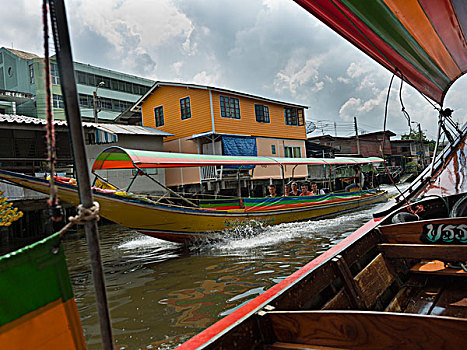 旅游,旅行,船,运河,曼谷,泰国