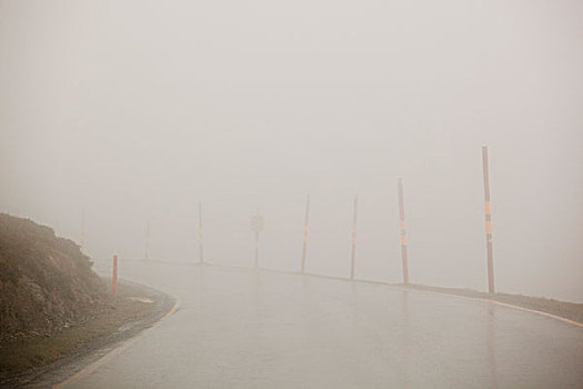 空路,遮盖,雾,蓝天