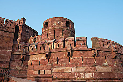 印度,阿格拉,红堡,砂岩,要塞,座椅,莫卧尔王朝,军力,世界遗产,大幅,尺寸