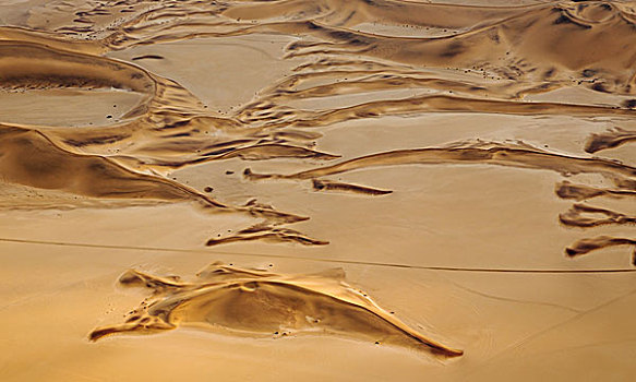 沙丘,沙滩车,纳米布沙漠,靠近,斯瓦科普蒙德,航拍,纳米比亚,非洲
