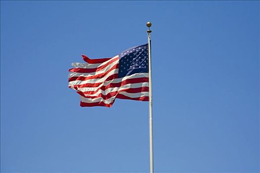 破损,旗帜,美国
