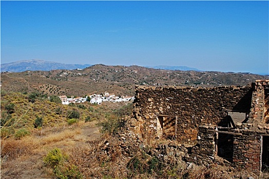 废弃,农场,乡村,安达卢西亚,西班牙
