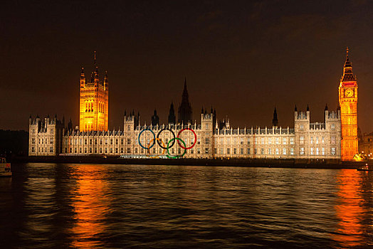奥运,凸起,建筑,议会大厦,大本钟,奥运会,世界遗产,伦敦,英格兰,英国,欧洲